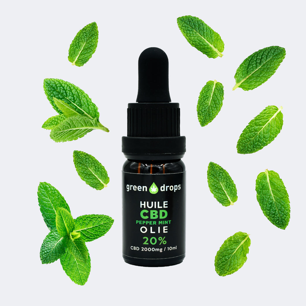 Huile CBD Menthe 20% Green Drops | Green Doctor