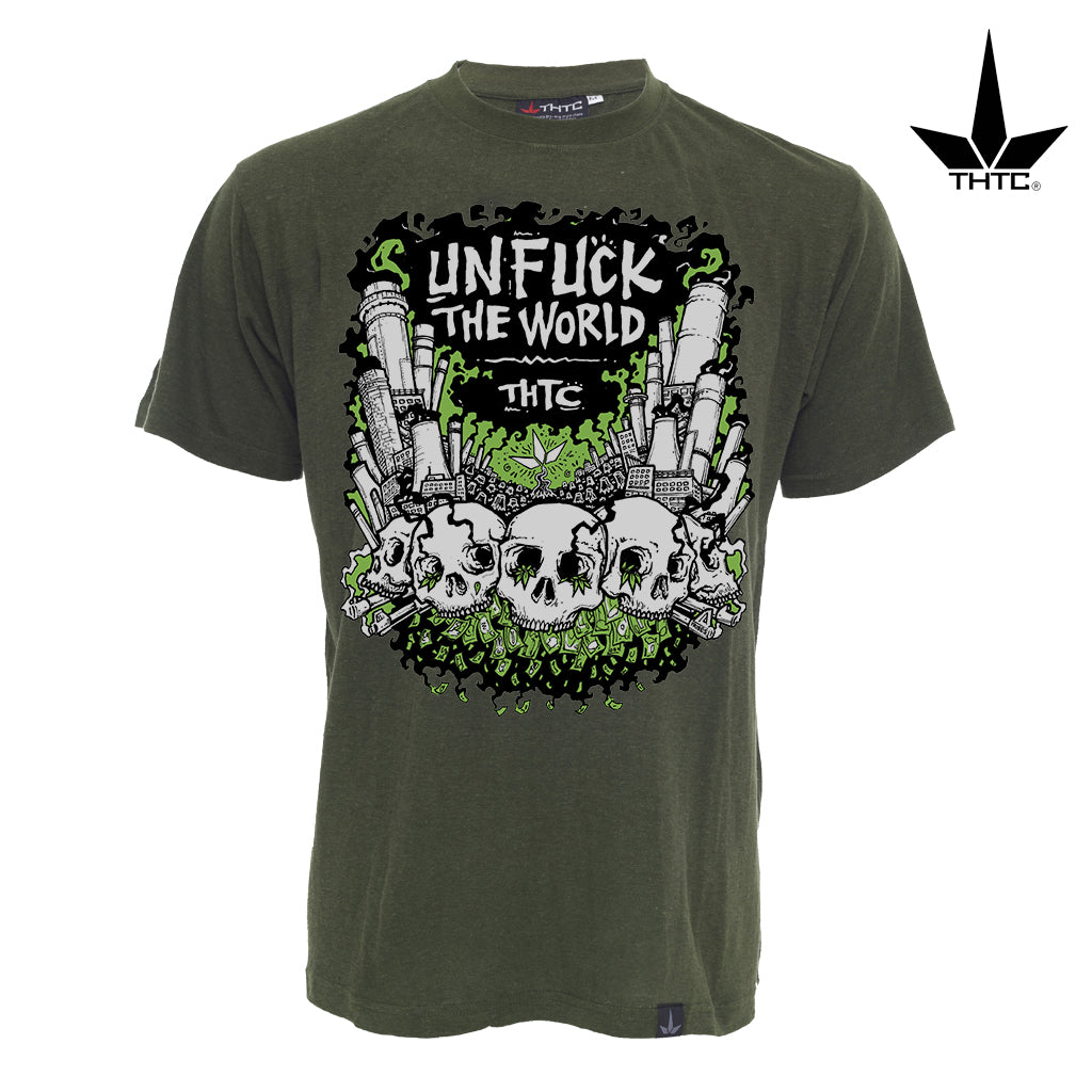 T-Shirt en chanvre THTC Unfuck The World | Green Doctor